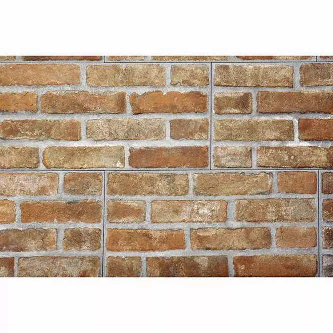 Lehký venkovní obklad imitující cihlovou fasádu.