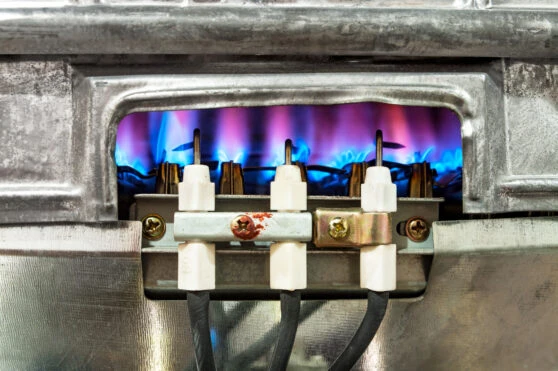 Gas water heater burner assembly