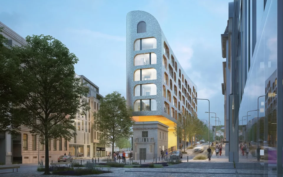 Modern residential building render